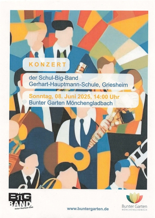 Konzert der Schul-Big-Band der Gerhart-Hauptmann-Schule im Bunten Garten am 08. Juni 2025
