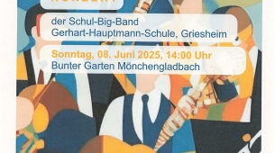 Konzert der Schul-Big-Band der Gerhart-Hauptmann-Schule im Bunten Garten am 08. Juni 2025